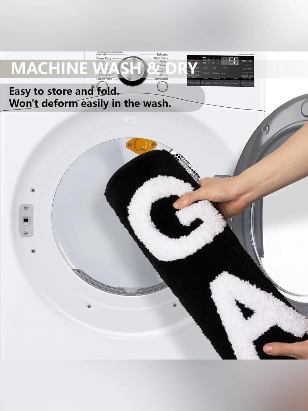 Bathroom Accent Mat - Black & White 